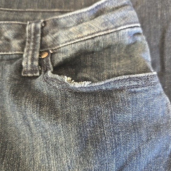 Nine Planet Jeans Wide Leg Dark Wash Size 13 With Embellished Back Pockets - Picture 15 of 16